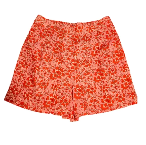 J.crew Printed elastic-back linen-blend pleated short - Picture 2 of 3